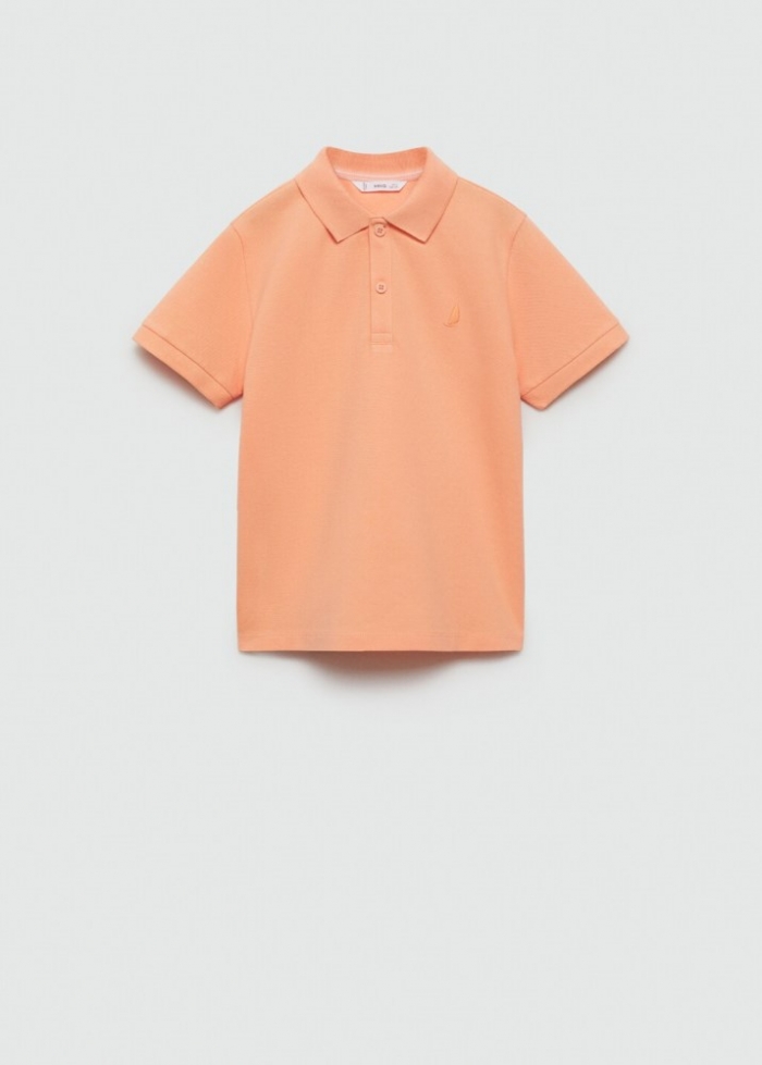 Mango Polo 100% algodón - Naranja pastel