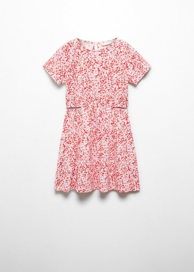 Mango Vestido estampado floral - Rojo