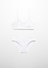 Mango Conjunto top y braguita - Blanco roto