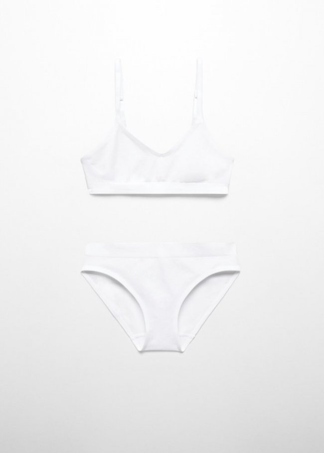 Mango Conjunto top y braguita - Blanco roto