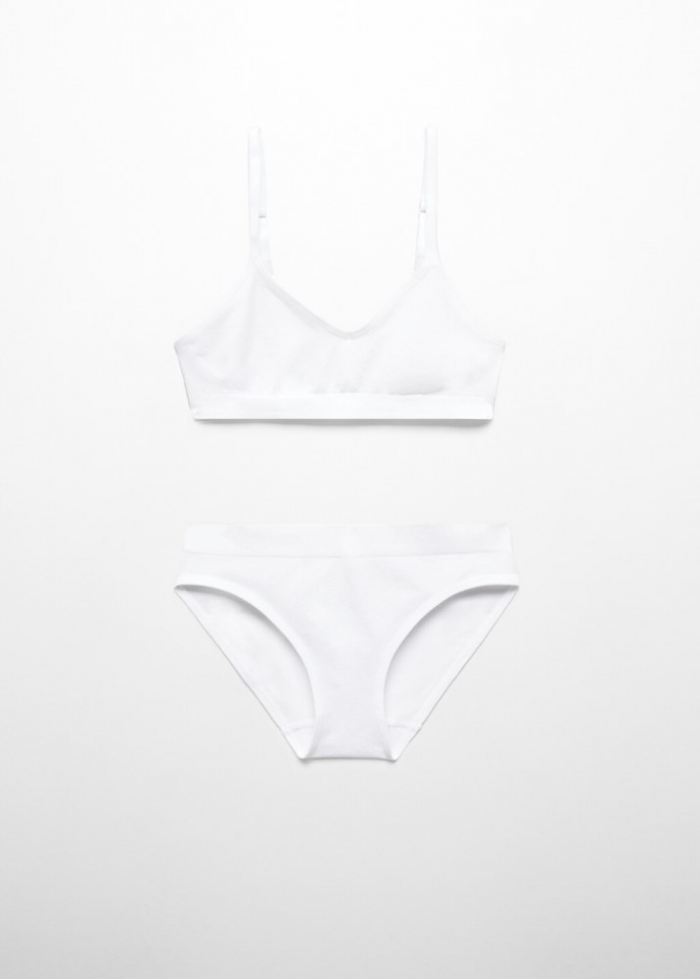Mango Conjunto top y braguita - Blanco roto
