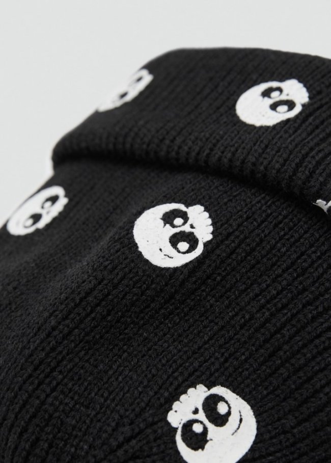 Mango Gorro punto calavera - Negro