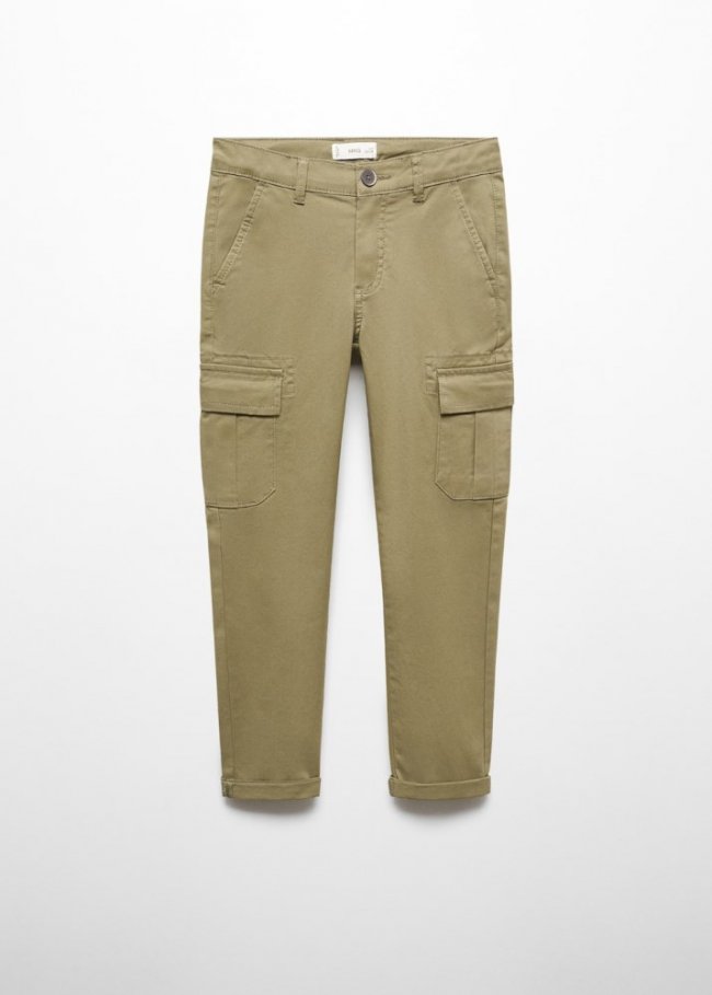 Mango Pantalón regular fit cargo - Khaki