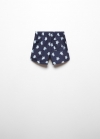 Mango Bañador estampado tortugas - Azul marino oscuro