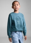 Mango Sudadera diseño relieve - Azul prusia