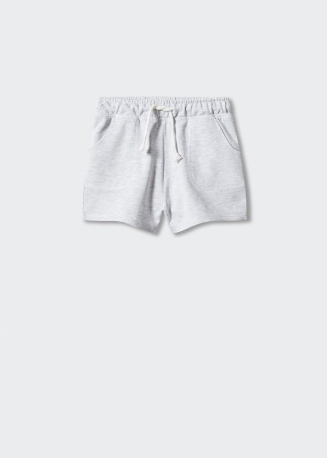Mango Short jogger algodón - Gris claro vigoré