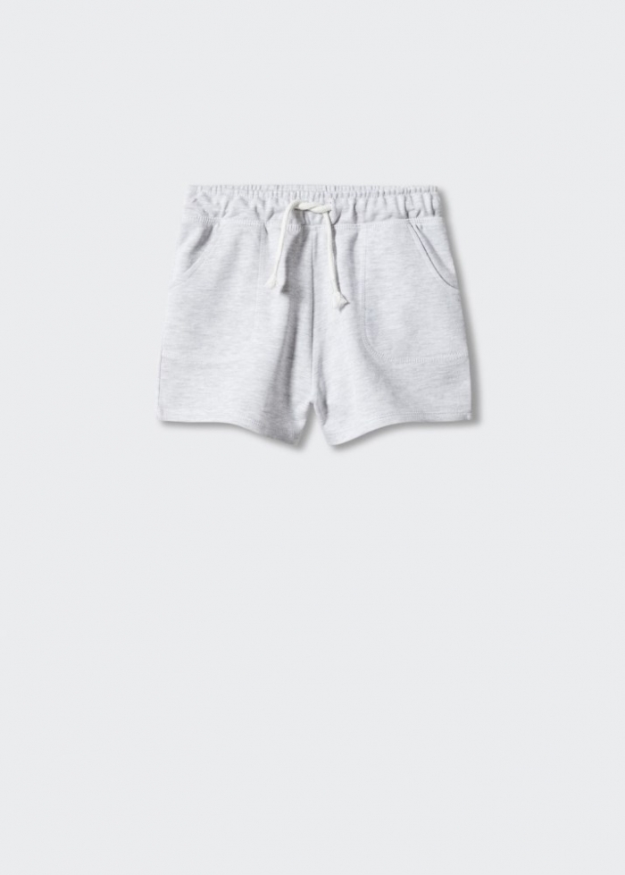 Mango Short jogger algodón - Gris claro vigoré