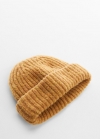 Mango Gorro punto - Mostaza