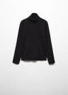 Mango Jersey cuello alto - Negro