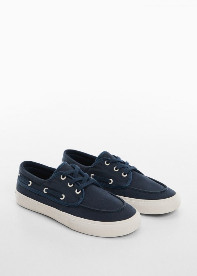 Mango Deportiva náutico cordones - Azul
