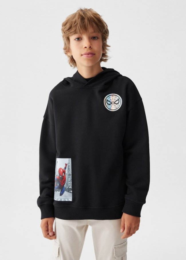Mango Sudadera Spider-Man - Negro
