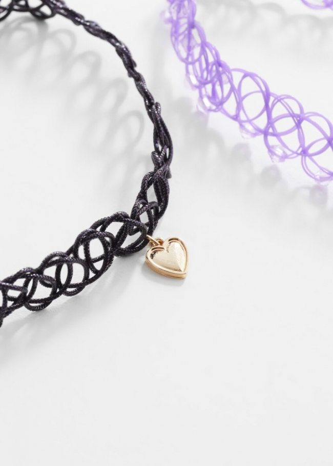 Mango Pack 2 chokers - Lila