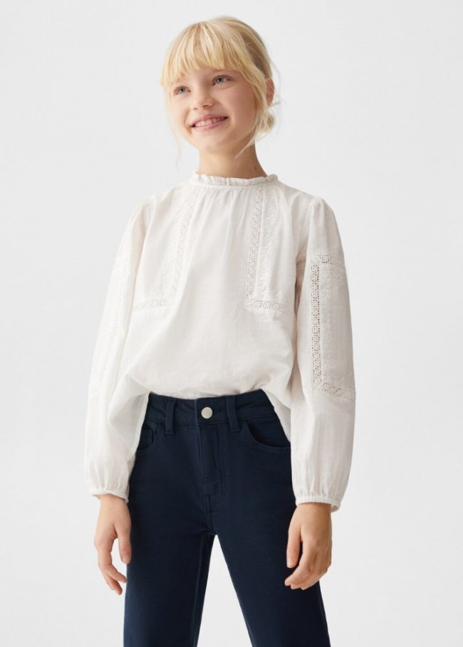 Mango Jeans flare abertura - Azul marino oscuro
