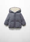 Mango Anorak acolchado algodón - Gris antracita