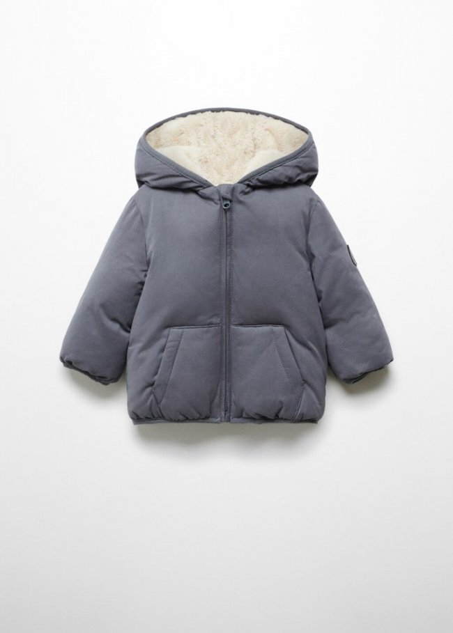 Mango Anorak acolchado algodón - Gris antracita