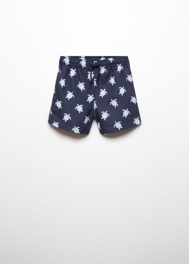 Mango Bañador estampado tortugas - Azul marino oscuro