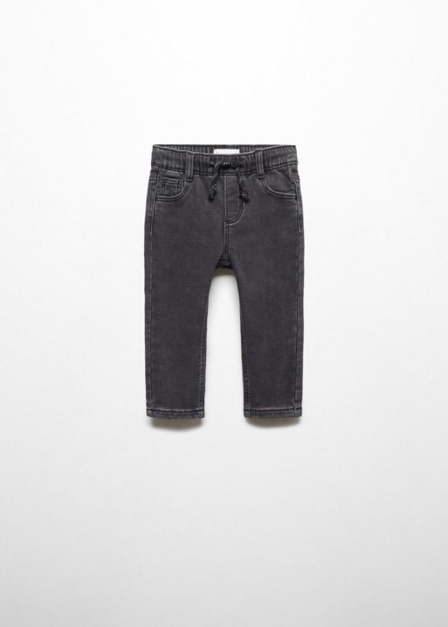 Mango Jeans cintura elástica - Denim negro