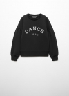 Mango Sudadera mensaje relieve - Negro