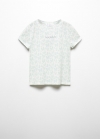 Mango Camiseta logo manga corta - Verde agua