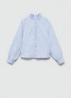 Mango Camisa detalle volantes - Azul