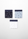 Mango Pack 3 bóxers estampados - Azul