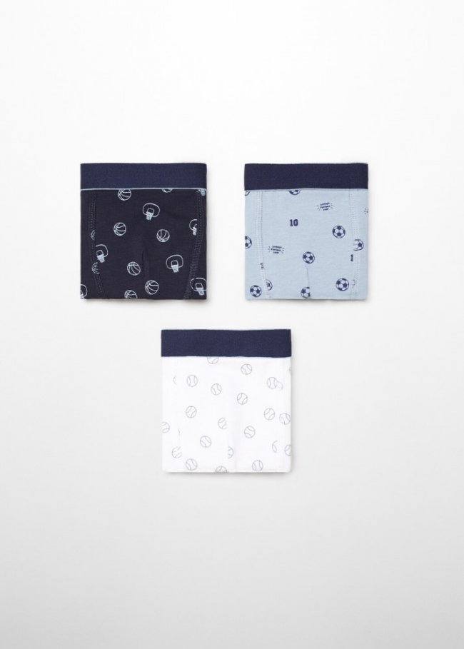 Mango Pack 3 bóxers estampados - Azul