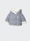 Mango Anorak acolchado interior borreguito - Gris antracita