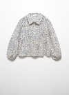 Mango Blusa estampado flores - Azul