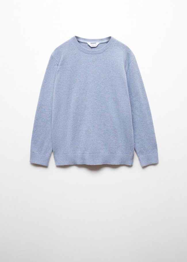 Mango Jersey punto algodón - Azul