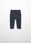 Mango Pantalón jogger algodón - Azul marino oscuro