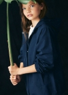 Mango Chaqueta capucha - Azul marino oscuro