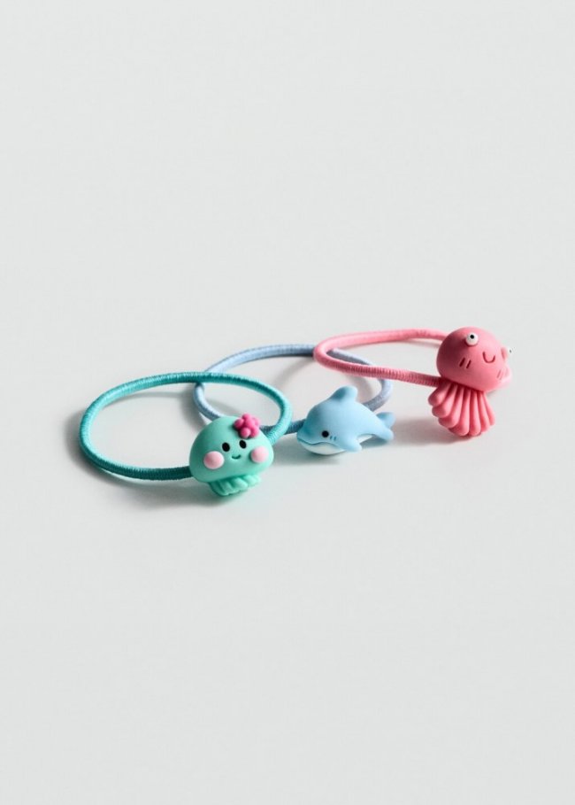 Mango Pack gomas y clips - Rojo coral