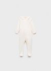 Mango Pijama body algodón - Blanco roto