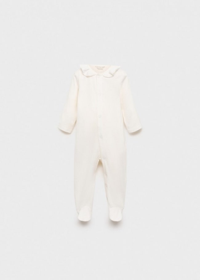 Mango Pijama body algodón - Blanco roto