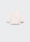 Mango Sudadera algodón botones - Rosa
