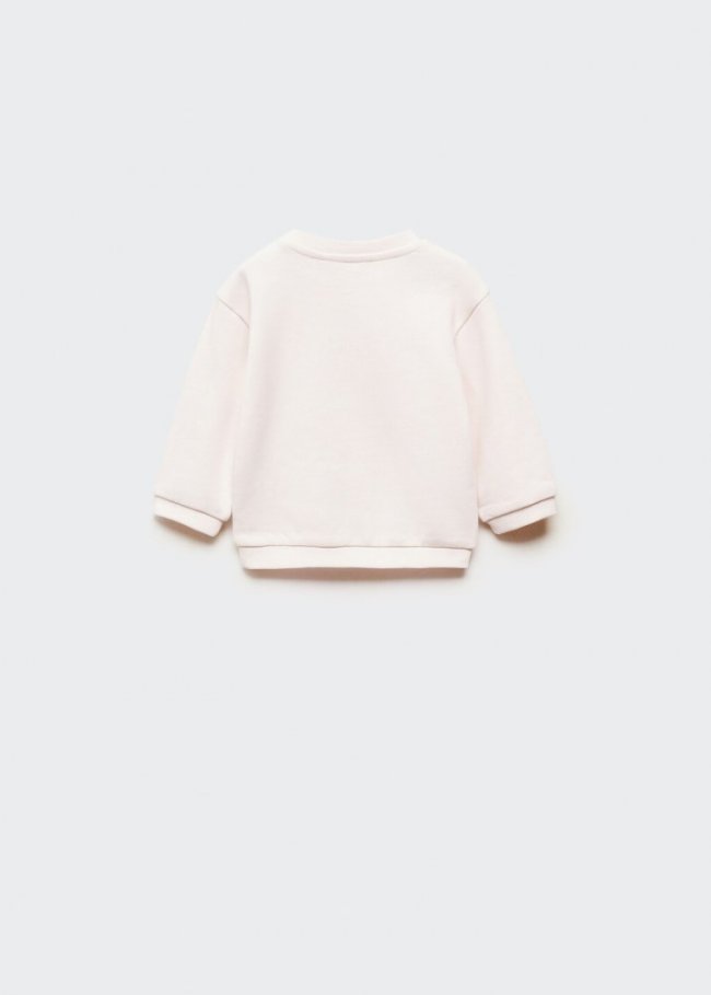 Mango Sudadera algodón botones - Rosa