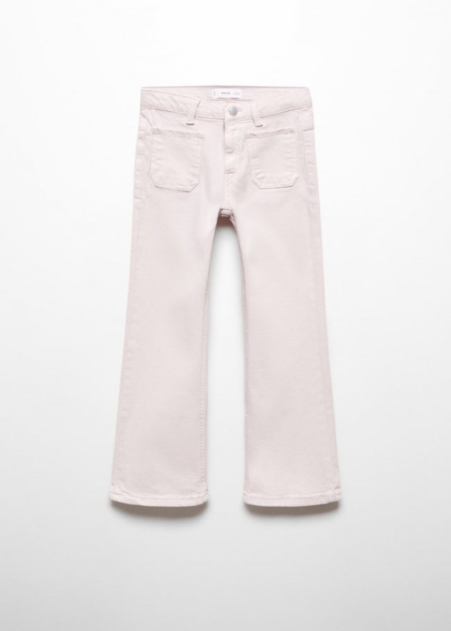Mango Jeans flare bolsillos - Morado claro/pastel