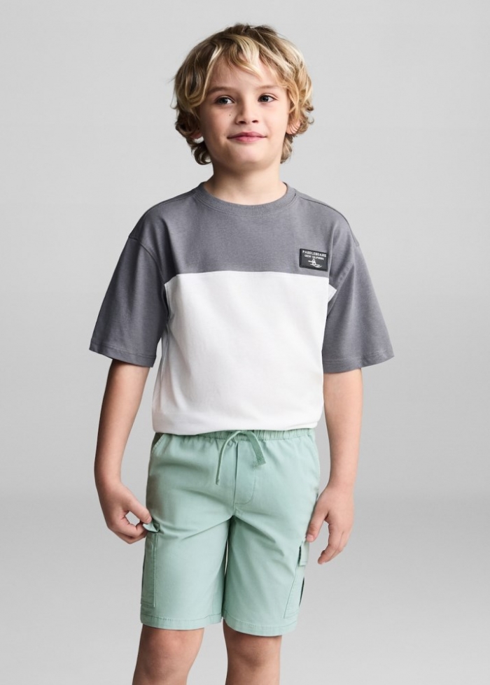 Mango Bermudas bolsillos cargo - Turquesa