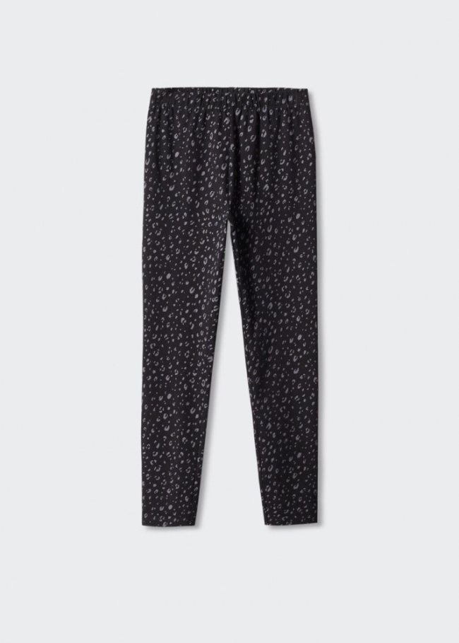Mango Leggings algodón estampados - Negro