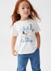 Mango Camiseta estampada Snoopy - Blanco roto