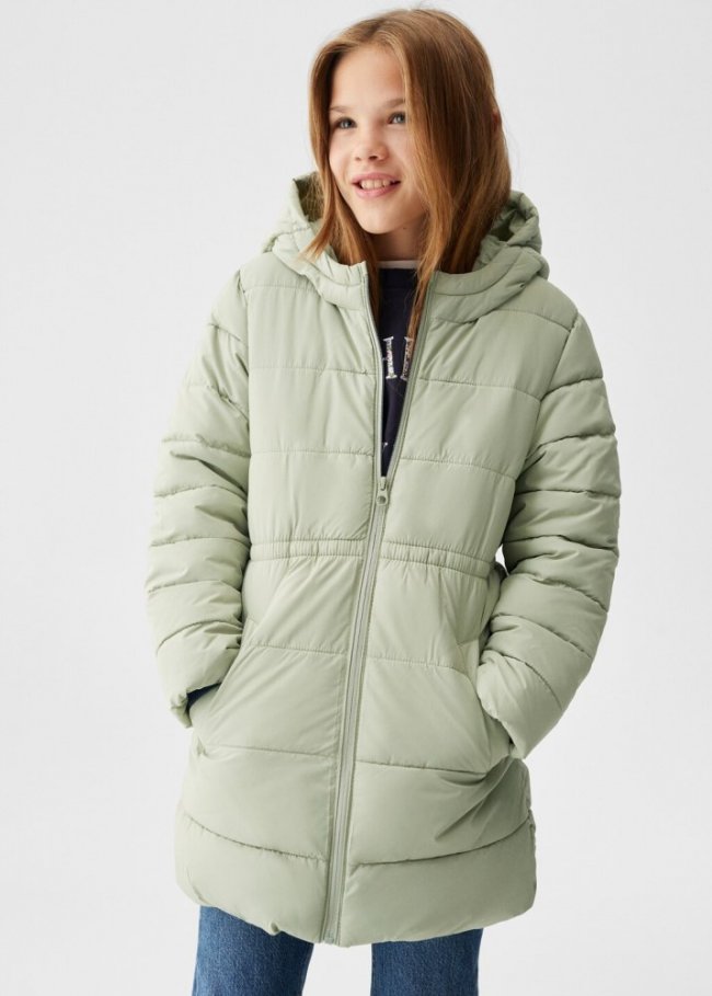 Mango Anorak largo acolchado - Verde