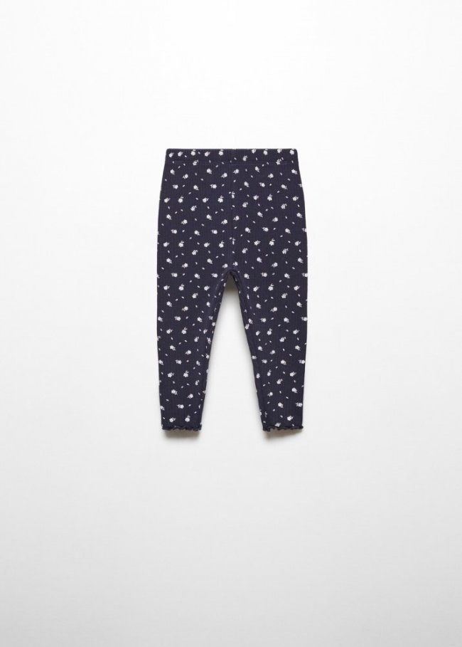 Mango Leggings estampado floral - Azul marino oscuro