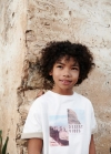 Mango Camiseta algodón estampado - Blanco roto