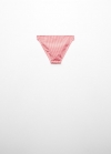 Mango Braguita bikini rayas - Rojo coral