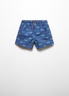 Mango Bañador estampado motos - Azul marino oscuro