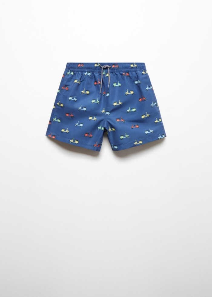 Mango Bañador estampado motos - Azul marino oscuro
