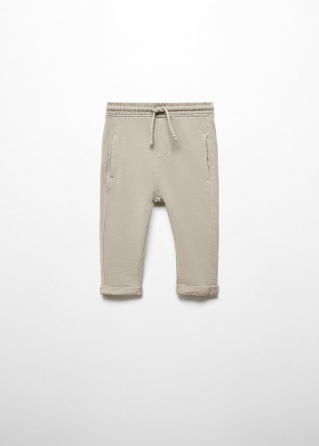 Mango Pantalón jogger algodón - Marrón medio