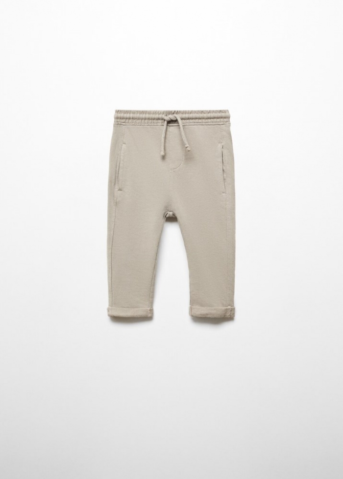 Mango Pantalón jogger algodón - Marrón medio