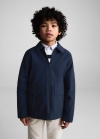 Mango Parka impermeable bolsillos - Azul marino oscuro