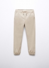 Mango Pantalón jogger algodón - Gris claro/pastel